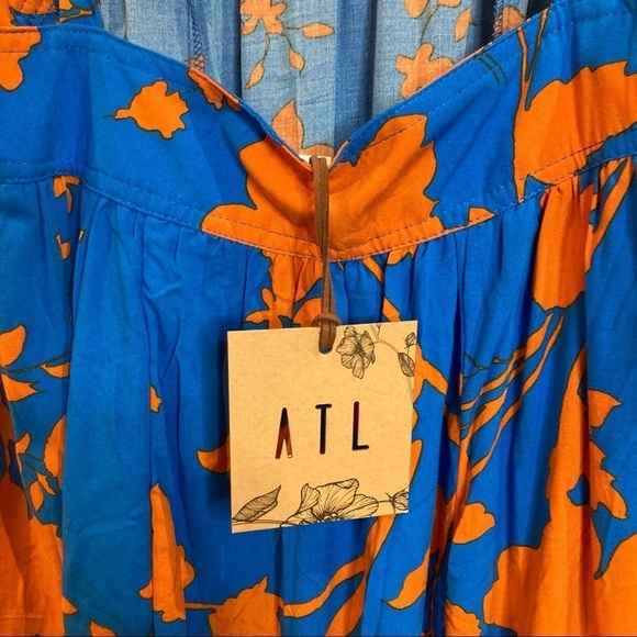 ATL Abel the Label Sz M Summer Dress Tiered Skirt Spaghetti Straps NWT - Picture 8 of 13